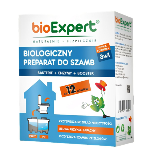 bioExpert | Biologiczny Preparat do Szamb i Oczyszczalni - Nowa Formuła 3w1 | 1kg