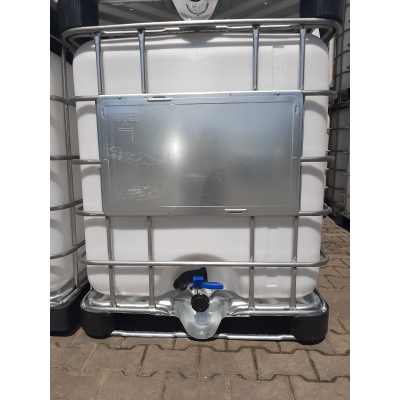 Zbiornik kontener IBC  1000 L BIAŁY | FABRYCZNIE NOWY ATEST PZH MIKRORETENCJA