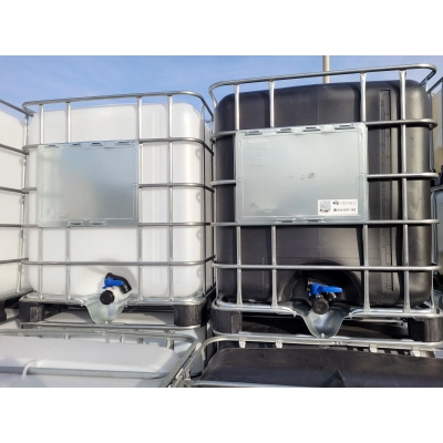 Zbiornik / Paletopojemnik 1000 L CZARNY (UV) | FABRYCZNIE NOWY