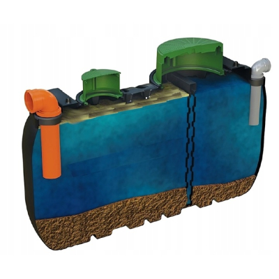 DWUKOMOROWA OCZYSZCZALNIA ŚCIEKÓW 3000L Water 3.0 Marseplast 6 osób