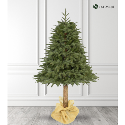 Choinka Jodła szlachetna mix PE na naturalnym pniu
