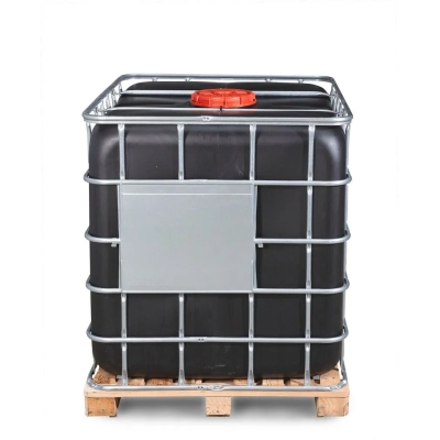 Paletopojemnik 1000l Kontener IBC/drewno/czarny