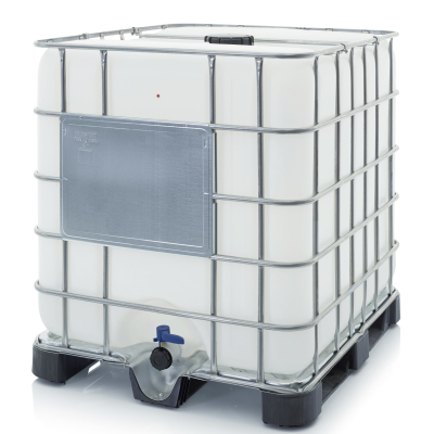Zbiornik kontener IBC  1000 L BIAŁY | FABRYCZNIE NOWY ATEST PZH MIKRORETENCJA