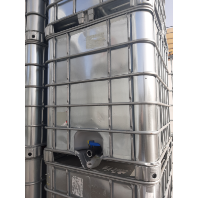 Kontener IBC 1000l do mat.niebezp w płaszczu stal.