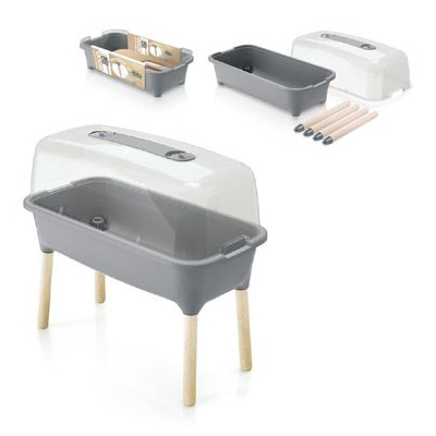 Szklarnia RESPANA PLANTER WOOD HIGH SET- antracytowy