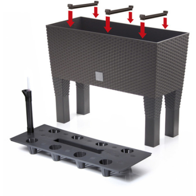 Doniczka Rato case high - ANTRACYTOWY