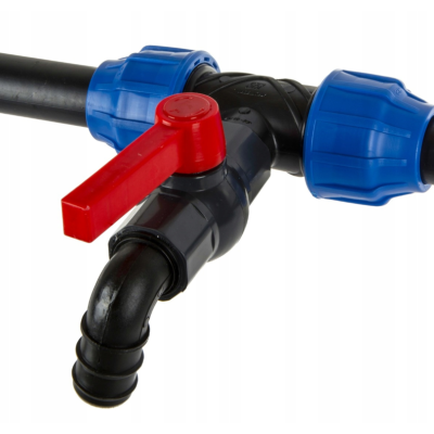 Trójnik złącze S60x6x50mm do kontenera IBC Mauzer z kranem 1 cal